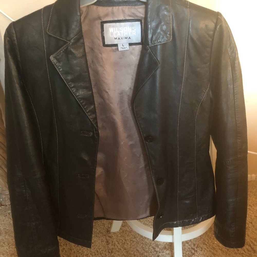Wilsons Leather Chocolate  Maxima Jacket